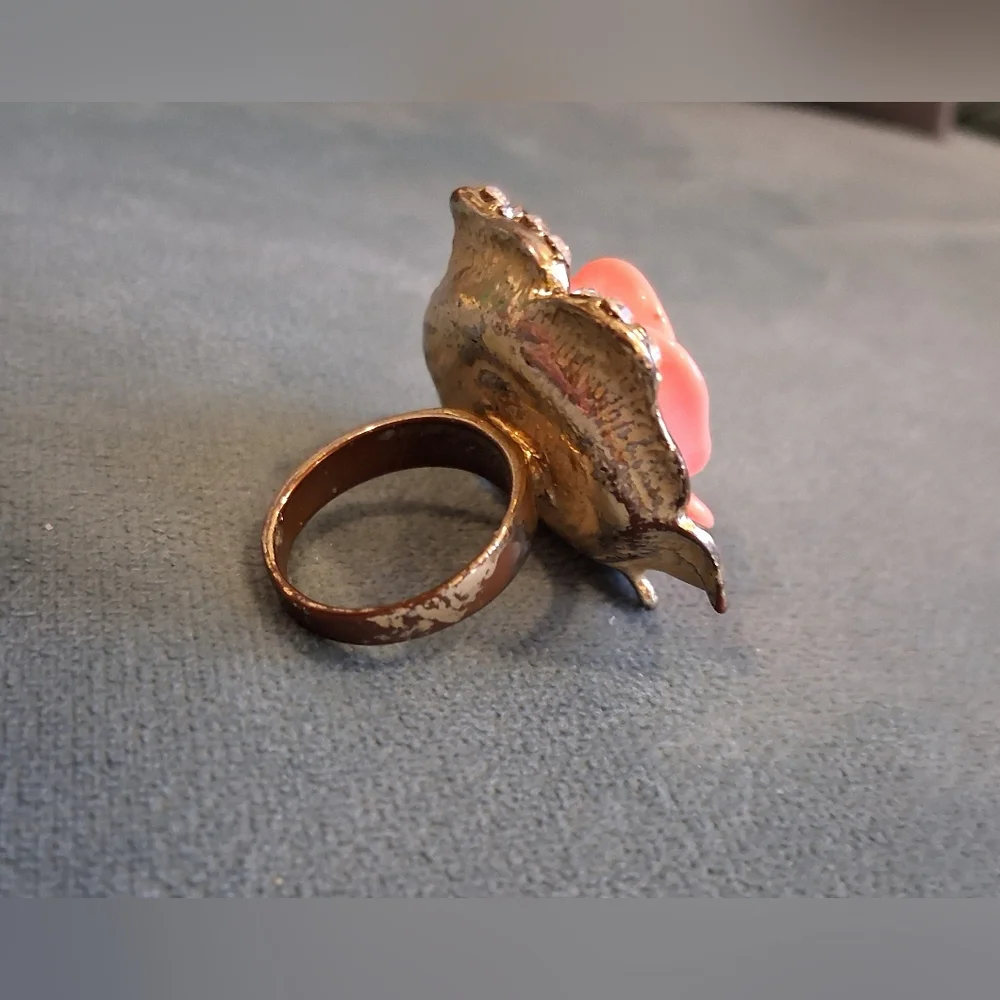 Resin & Rhinestone Cocktail Ring